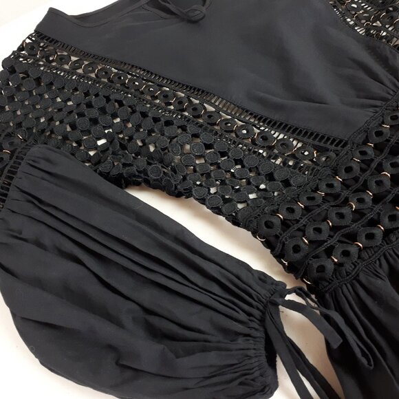 Endless Rose Black Crochet Lace Mini Dress - Picture 4 of 16